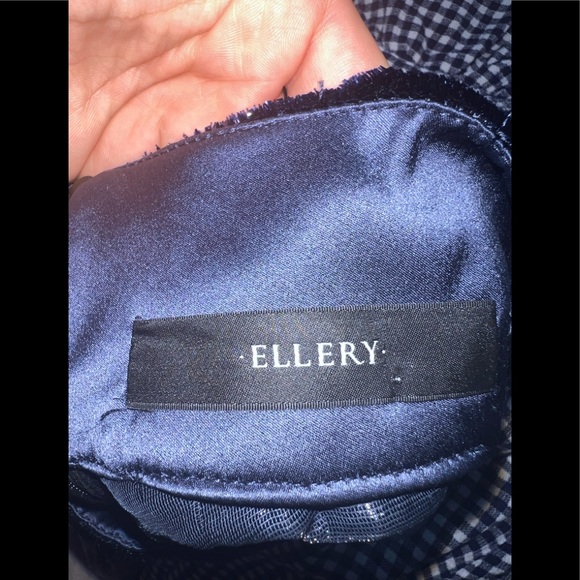 Nwot Ellery dark blue velour midi dress size 0 - Picture 6 of 8